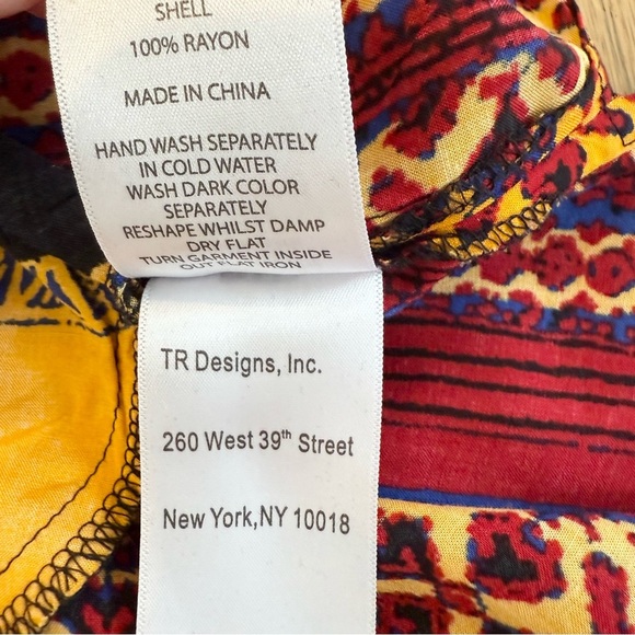 Plenty By Tracey Reese Women’s Vibrant Tribal Printed Button Down Blouse Size XS - Picture 15 of 15